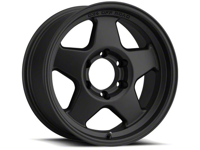 DX4 Wheels Rover Flat Black 6-Lug Wheel; 17x8.5; 0mm Offset (05-15 Tacoma)