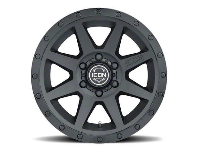 ICON Alloys Rebound Double Black 6-Lug Wheel; 17x8.5; 0mm Offset (16-23 Tacoma)