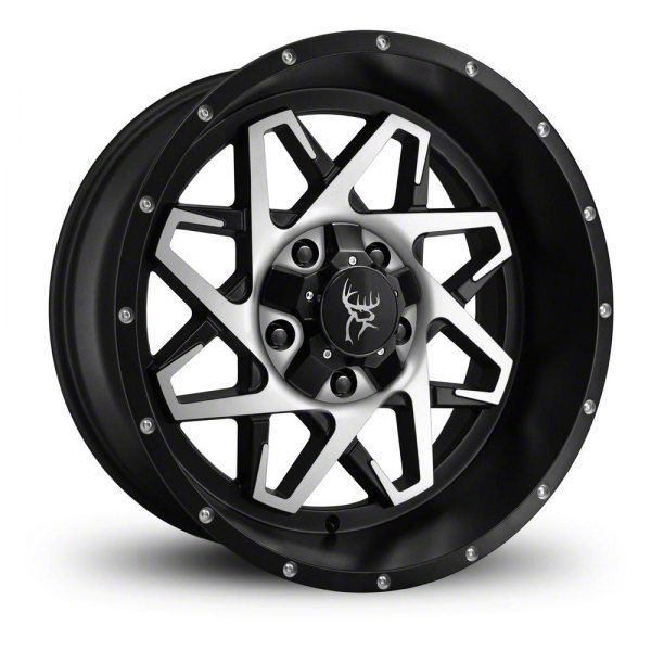 Buck Commander Caliber Satin Black Milled Face 6-Lug Wheel; 20x10; -25mm Offset (16-23 Titan XD)