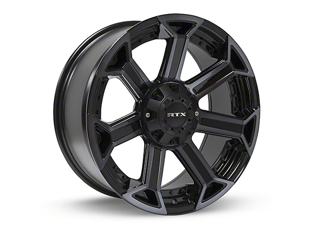 RTX Offroad Wheels Peak Black Machined Gray 6-Lug Wheel; 20x9; 0mm Offset (17-23 Titan)