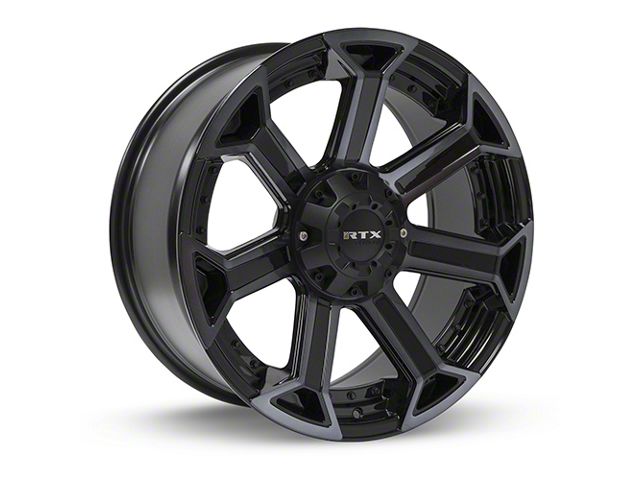 RTX Offroad Wheels Peak Black Machined Gray 6-Lug Wheel; 20x9; 0mm Offset (17-24 Titan)