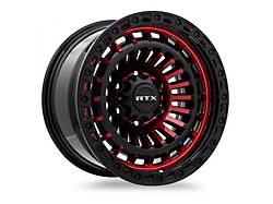 RTX Offroad Wheels Moab Gloss Black Machined Red 6-Lug Wheel; 18x9; 0mm Offset (21-23 Bronco, Excluding Raptor)