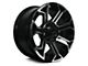 RTX Offroad Wheels Peak Gloss Black Machined 6-Lug Wheel; 22x10; -18mm Offset (03-09 4Runner)