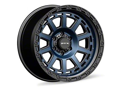 RTX Offroad Wheels Titan Midnight Blue with Black Lip 6-Lug Wheel; 18x9; 0mm Offset (16-24 Titan XD)