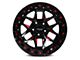 RTX Offroad Wheels Zion Black Milled Red 6-Lug Wheel; 18x9; 0mm Offset (03-09 4Runner)