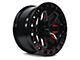 RTX Offroad Wheels Zion Black Milled Red 6-Lug Wheel; 18x9; 0mm Offset (16-23 Tacoma)