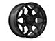 RTX Offroad Wheels Goliath Satin Black with Milled Rivets 6-Lug Wheel; 17x9; 0mm Offset (03-09 4Runner)