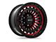 RTX Offroad Wheels Moab Gloss Black Machined Red 6-Lug Wheel; 17x9; 0mm Offset (21-24 Bronco, Excluding Raptor)