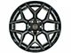 4Play 4P06 Gloss Black with Brushed Face 6-Lug Wheel; 22x12; -44mm Offset (21-24 Bronco, Excluding Raptor)