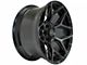 4Play 4P06 Gloss Black with Brushed Face 6-Lug Wheel; 22x12; -44mm Offset (21-24 Bronco, Excluding Raptor)