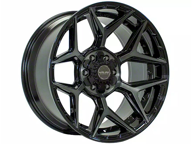 4Play 4P06 Gloss Black with Brushed Face 6-Lug Wheel; 24x12; -44mm Offset (16-23 Titan XD)