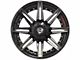 4Play 4P08 Gloss Black with Brushed Face 6-Lug Wheel; 22x12; -44mm Offset (21-24 Bronco, Excluding Raptor)