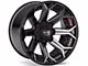4Play 4P80R Gloss Black with Brushed Face 6-Lug Wheel; 22x12; -44mm Offset (21-24 Bronco, Excluding Raptor)