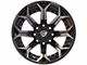 4Play 4P80R Gloss Black with Brushed Face 6-Lug Wheel; 22x12; -44mm Offset (21-24 Bronco, Excluding Raptor)