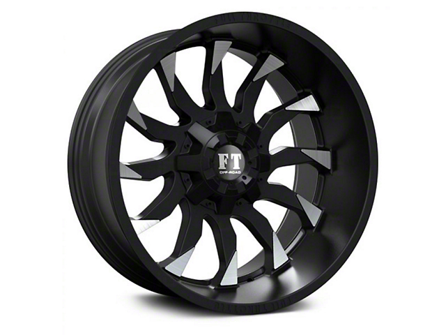 Full Throttle Off Road FT11 Gloss Black with Machine Edges 6-Lug Wheel; 20x10; -24mm Offset (16-23 Titan XD)