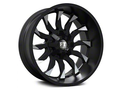 Full Throttle Off Road FT11 Gloss Black with Machine Edges 6-Lug Wheel; 20x10; -24mm Offset (21-24 Bronco, Excluding Raptor)