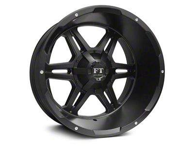 Full Throttle Off Road FT3 Satin Black 6-Lug Wheel; 20x12; -44mm Offset (16-24 Titan XD)