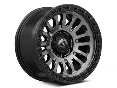 Fuel Wheels Rincon Matte Gunmetal with Matte Black Lip 6-Lug Wheel; 20x9; 1mm Offset (22-23 Tundra)
