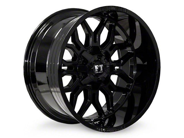 Full Throttle Off Road FT9 Gloss Black 6-Lug Wheel; 20x10; -24mm Offset (16-24 Titan XD)