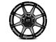 Full Throttle Off Road FT2 Gloss Black Machined 6-Lug Wheel; 20x12; -44mm Offset (10-24 4Runner)