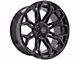 4Play 4P83 Gloss Black with Brushed Face 6-Lug Wheel; 22x12; -44mm Offset (22-24 Tundra)