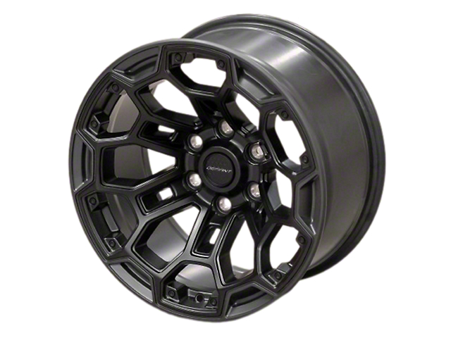Defiant Wheels DF03 Satin Black and Dark Satin Charcoal 6-Lug Wheel; 18x9; -12mm Offset (16-23 Titan XD)