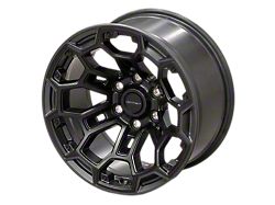 Defiant Wheels DF03 Satin Black and Dark Satin Charcoal 6-Lug Wheel; 18x9; -12mm Offset (16-23 Tacoma)