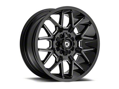 Gear Off-Road 768 Gloss Black Milled 6-Lug Wheel; 20x9; 0mm Offset (05-15 Tacoma)