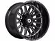Gear Off-Road Leverage Gloss Black Milled 6-Lug Wheel; 20x10; -19mm Offset (16-23 Tacoma)