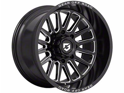 Gear Off-Road Leverage Gloss Black Milled 6-Lug Wheel; 20x9; 18mm Offset (2024 Tacoma)