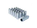 Chrome Close End Spline Lug Nuts; M14 x 1.5; Set of 24 (99-26 Silverado 1500)