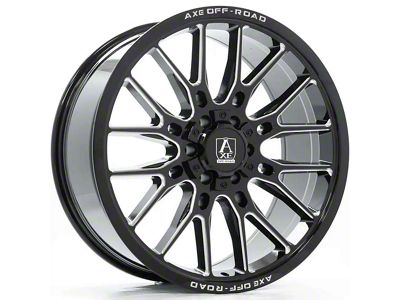 Axe Wheels Atlas Gloss Black Milled 6-Lug Wheel; 22x9.5; 20mm Offset (21-24 Bronco, Excluding Raptor)