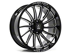 Axe Wheels Chronus Gloss Black Milled 6-Lug Wheel; 22x12; -44mm Offset (16-23 Titan XD)