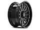 Axe Wheels Chronus Gloss Black Milled 6-Lug Wheel; 24x12; -44mm Offset (22-24 Tundra)