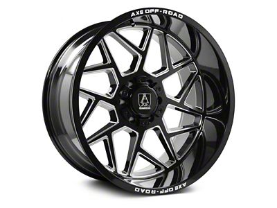 Axe Wheels Nemesis Gloss Black Milled 6-Lug Wheel; 22x12; -44mm Offset (22-24 Tundra)