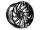 Axe Wheels Zeus Gloss Black Milled 6-Lug Wheel; 22x12; -44mm Offset (04-15 Titan)