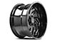 Axe Wheels Zeus Gloss Black Milled 6-Lug Wheel; 22x12; -44mm Offset (17-24 Titan)