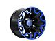 Wesrock Wheels Blaze Gloss Black Machined with Blue Tint and Silver Decorative Bolts 6-Lug Wheel; 20x12; -44mm Offset (21-24 Bronco, Excluding Raptor)