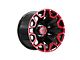 Wesrock Wheels Blaze Gloss Black Machined with Red Tint and Silver Decorative Bolts 6-Lug Wheel; 20x10; -12mm Offset (16-23 Tacoma)