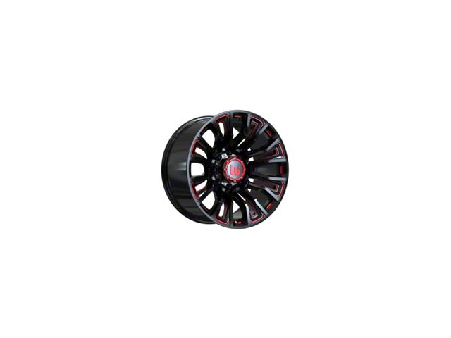 Wesrock Wheels Maverick Gloss Black Milled with Red Tint 6-Lug Wheel; 20x10; -12mm Offset (03-09 4Runner)