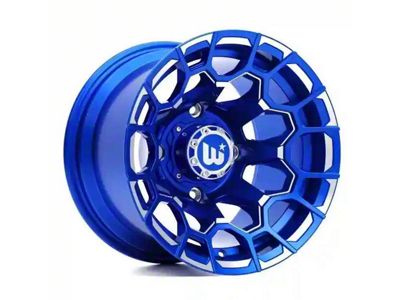 Wesrock Wheels Spur Candy Blue Milled 6-Lug Wheel; 20x10; -12mm Offset (16-24 Titan XD)