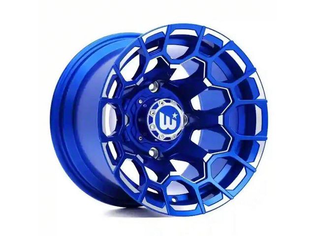 Wesrock Wheels Spur Candy Blue Milled 6-Lug Wheel; 20x10; -12mm Offset (21-24 Bronco, Excluding Raptor)