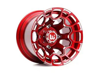 Wesrock Wheels Spur Candy Red Milled 6-Lug Wheel; 22x12; -44mm Offset (2024 Tacoma)