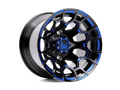 Wesrock Wheels Spur Gloss Black Milled with Blue Tint 6-Lug Wheel; 22x12; -44mm Offset (22-24 Tundra)