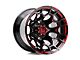 Wesrock Wheels Spur Gloss Black Milled with Red Tint 6-Lug Wheel; 22x12; -44mm Offset (03-09 4Runner)