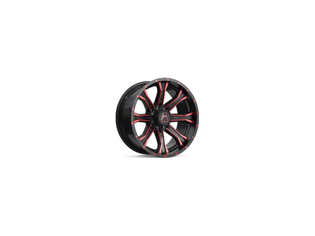 Hartes Metal Strike Gloss Black Machined with Red Tint 6-Lug Wheel; 20x10; -18mm Offset (10-24 4Runner)