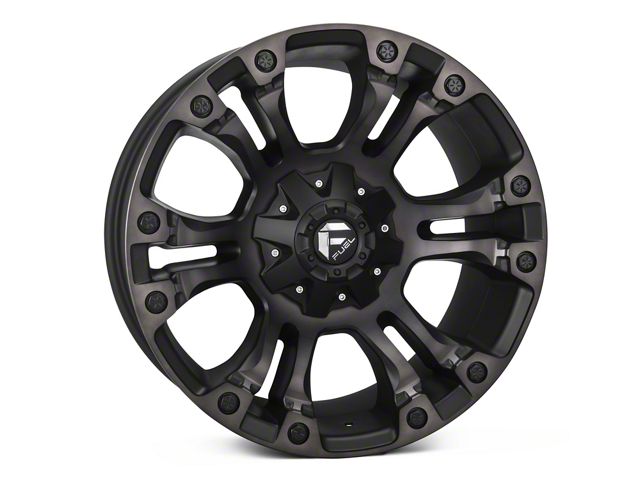 Fuel Wheels Vapor Matte Black Double Dark Tint 6-Lug Wheel; 18x9; 19mm Offset (04-15 Titan)