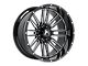 Hartes Metal Whipsaw Gloss Black Milled 6-Lug Wheel; 20x10; -18mm Offset (16-24 Titan XD)