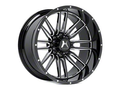 Hartes Metal Whipsaw Gloss Black Milled 6-Lug Wheel; 20x10; -18mm Offset (03-09 4Runner)
