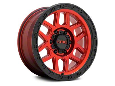 KMC Mesa Candy Red with Black Lip 6-Lug Wheel; 18x9; 18mm Offset (22-24 Tundra)